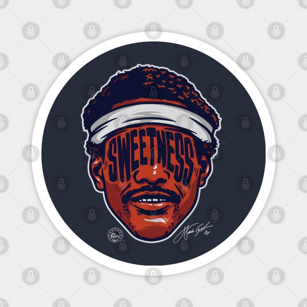 Walter Payton Chicago Player Silhouette Magnet by Chunta_Design